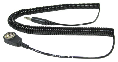 3.6m coiled cord for old type grounding bands or mats