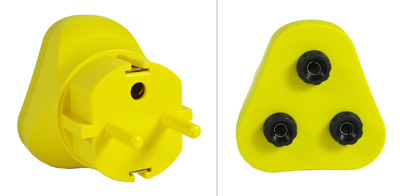 Old type Earth connection plug (Europe)